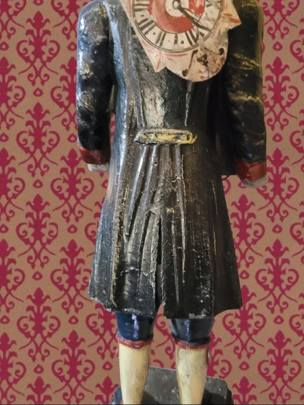 VTG DUTCH PEDDLER CLOCK CARRIER FIGURE CAST IRON UHRENTRÄGER RESTORATION PIECE